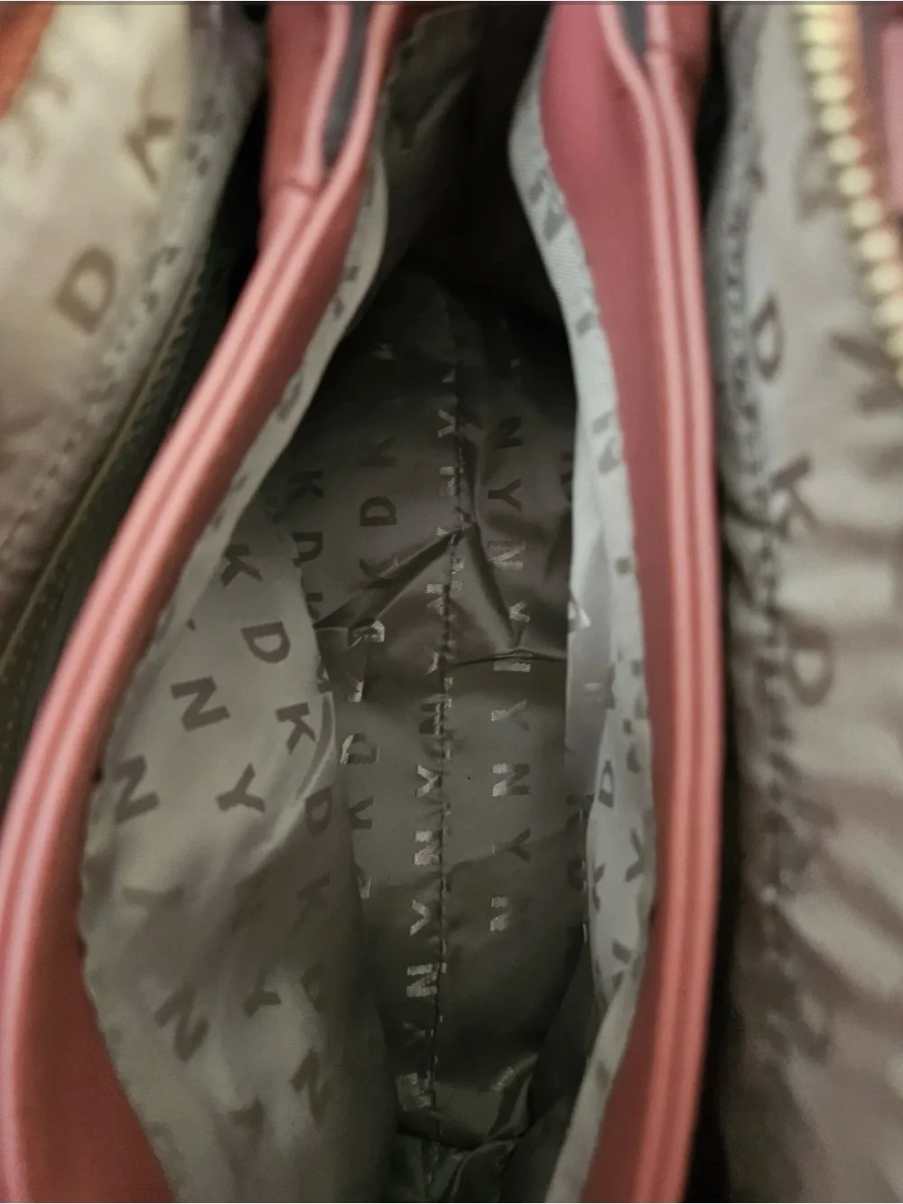 DKNY Dusty Rose Pink Saffiano Satchel with Removable Strap